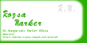 rozsa marker business card
